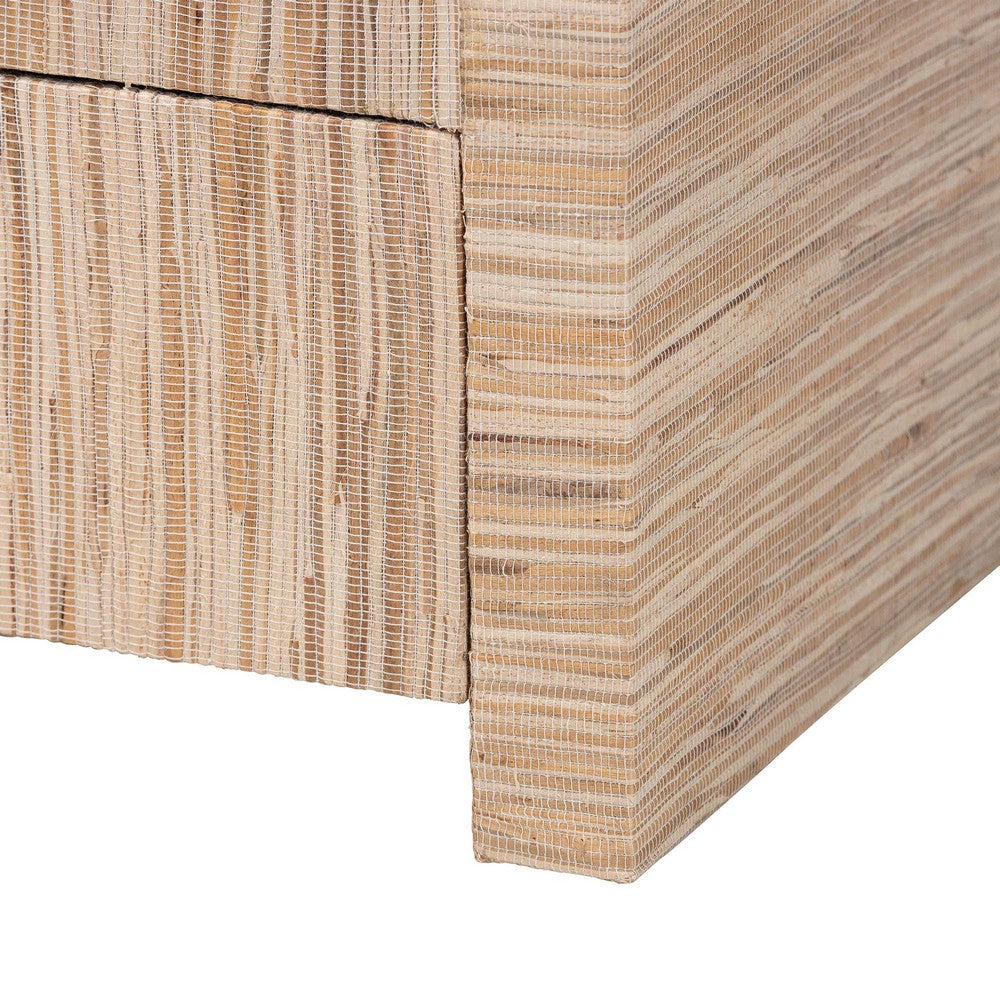 bali & pari - Hannah Nightstand in Natural - Hannah-Natural Woven Grasscloth-NS view 7