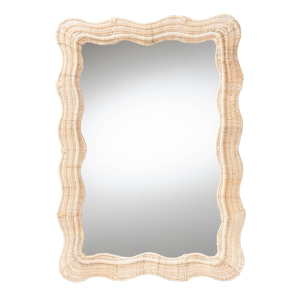 bali & pari - Hasana Mirror in Natural - WS089-Natural Rattan Frame-Mirror view 1
