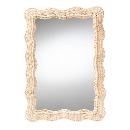 bali & pari - Hasana Mirror in Natural - WS089-Natural Rattan Frame-Mirror view 1