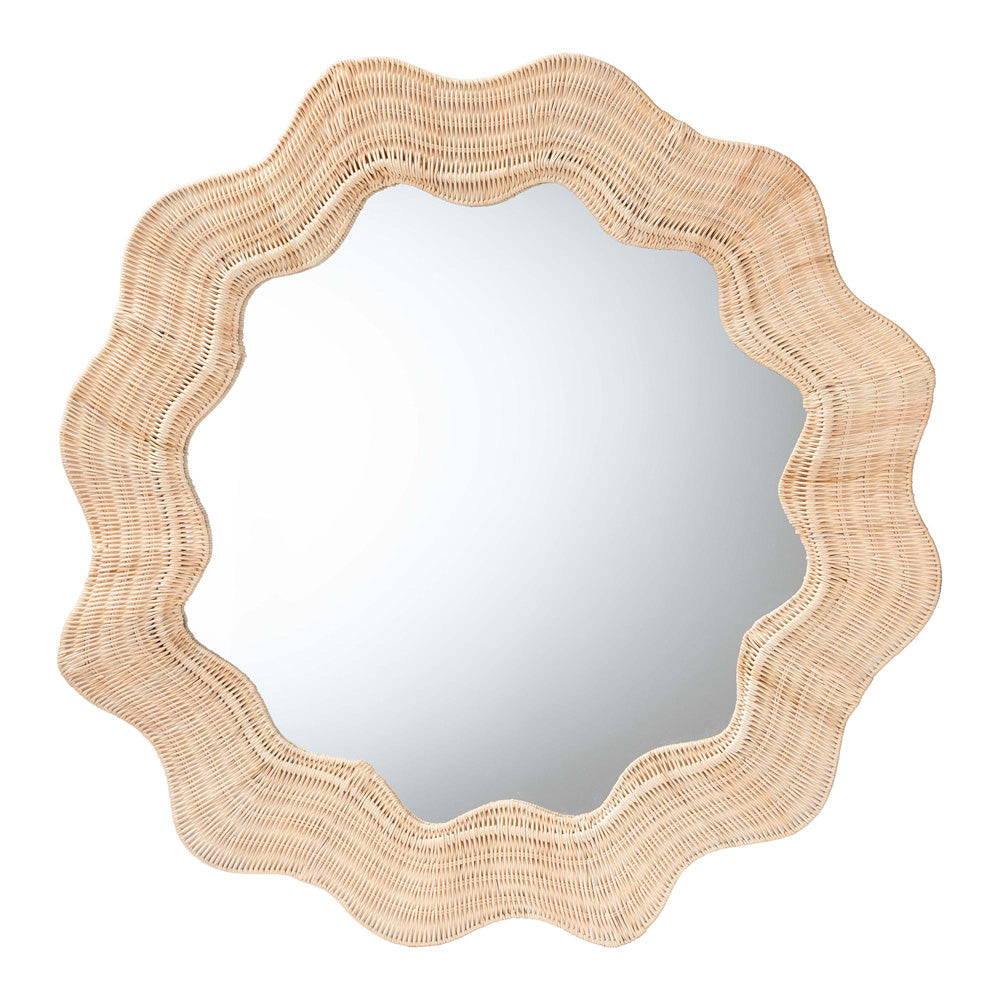 bali & pari - Hasana Mirror in Natural - WS115-Natural Rattan Frame-Mirror view 1