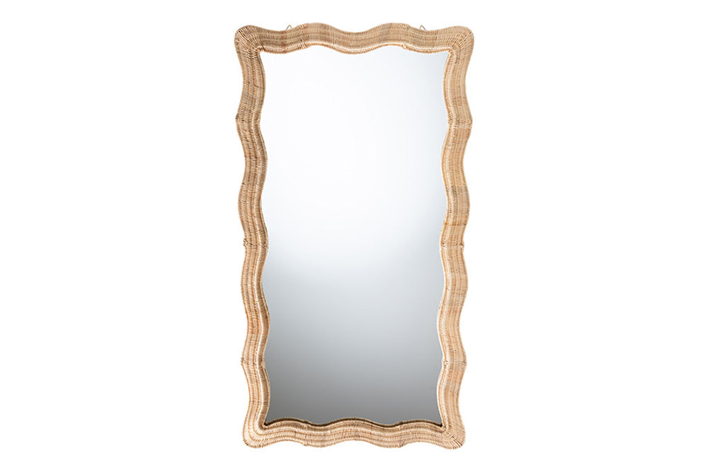 bali & pari - Hasana Mirror - WS242-Natural-Rattan-Mirror view 1
