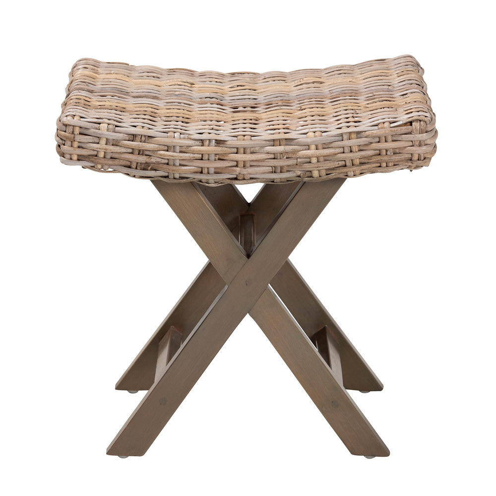 bali & pari - Hayate Footstool in Kubu Grey/Rustic Taupe - MD-36092/Bunnik-Grey Natural-Stool view 2