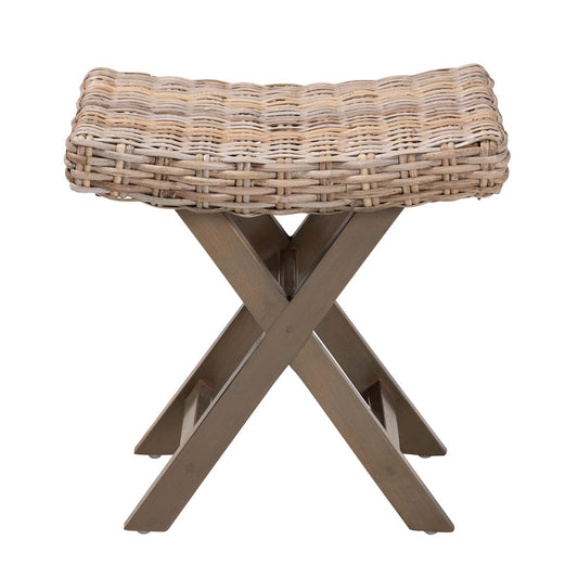 bali & pari - Hayate Footstool in Kubu Grey/Rustic Taupe - MD-36092/Bunnik-Grey Natural-Stool view 2