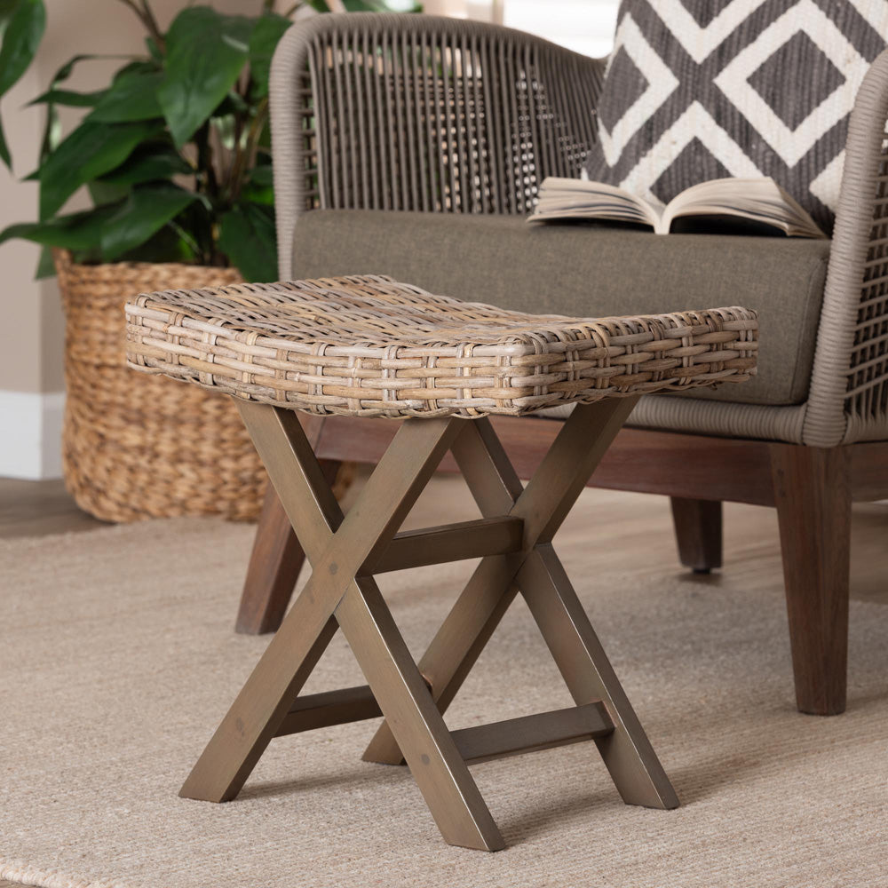 bali & pari - Hayate Footstool in Kubu Grey/Rustic Taupe - MD-36092/Bunnik-Grey Natural-Stool view 6