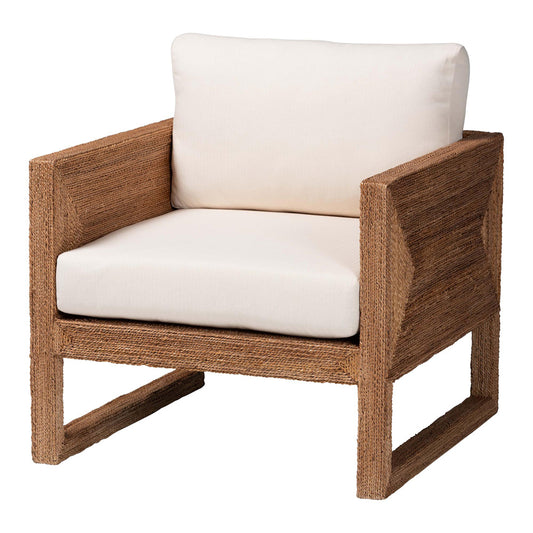 bali & pari - Helina Arm Chair in Bleached Light Brown - Helina-Bleached Light Brown-CC view 1