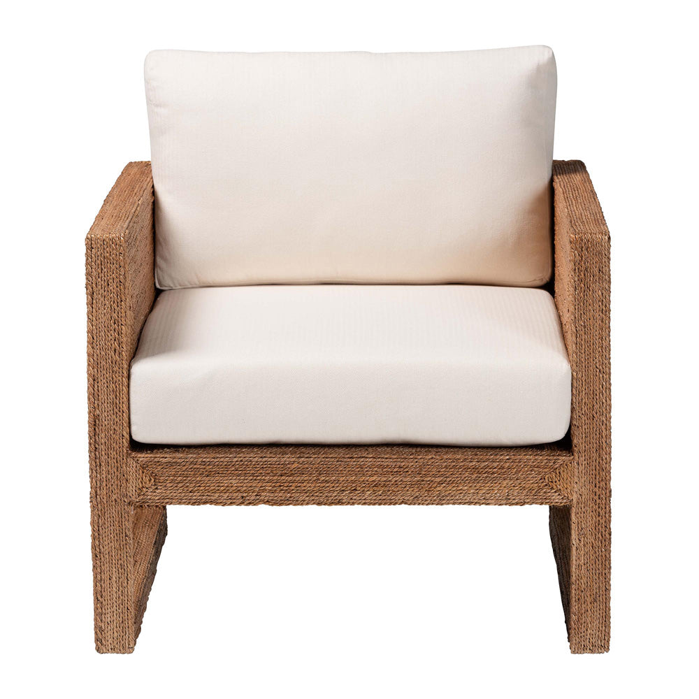 bali & pari - Helina Arm Chair in Bleached Light Brown - Helina-Bleached Light Brown-CC view 2