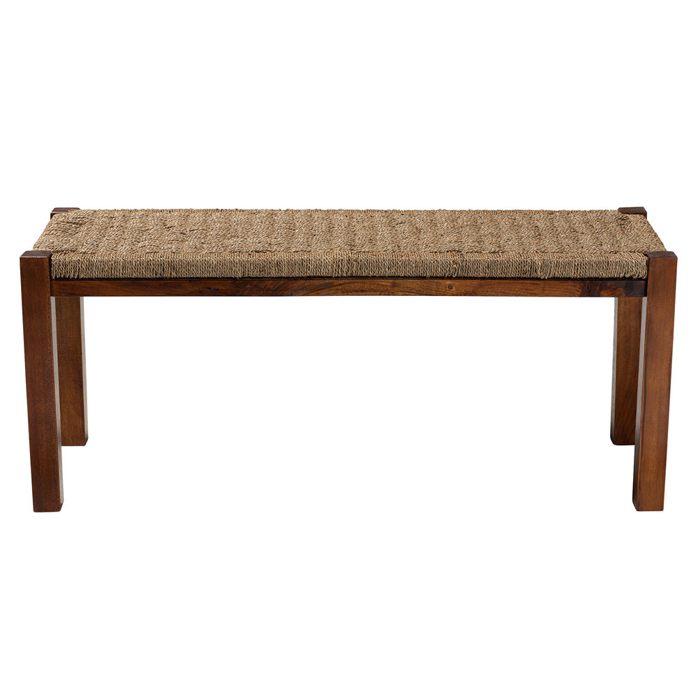 bali & pari - Hermes Bench in Walnut Brown - DC9052-Seagrass-Bench view 2