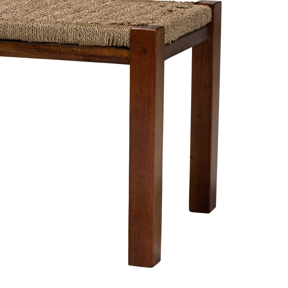 bali & pari - Hermes Bench in Walnut Brown - DC9052-Seagrass-Bench view 4