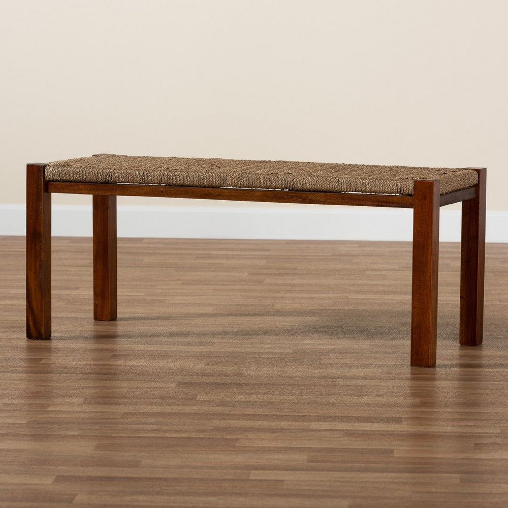 bali & pari - Hermes Bench in Walnut Brown - DC9052-Seagrass-Bench view 7