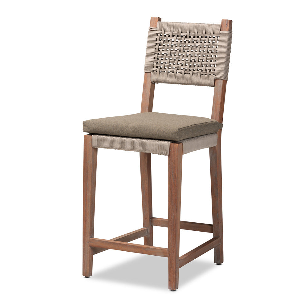 bali & pari - Heyna Counter Stool in Grey/Natural Brown - Heyna-Grey/Natural-CS view 1