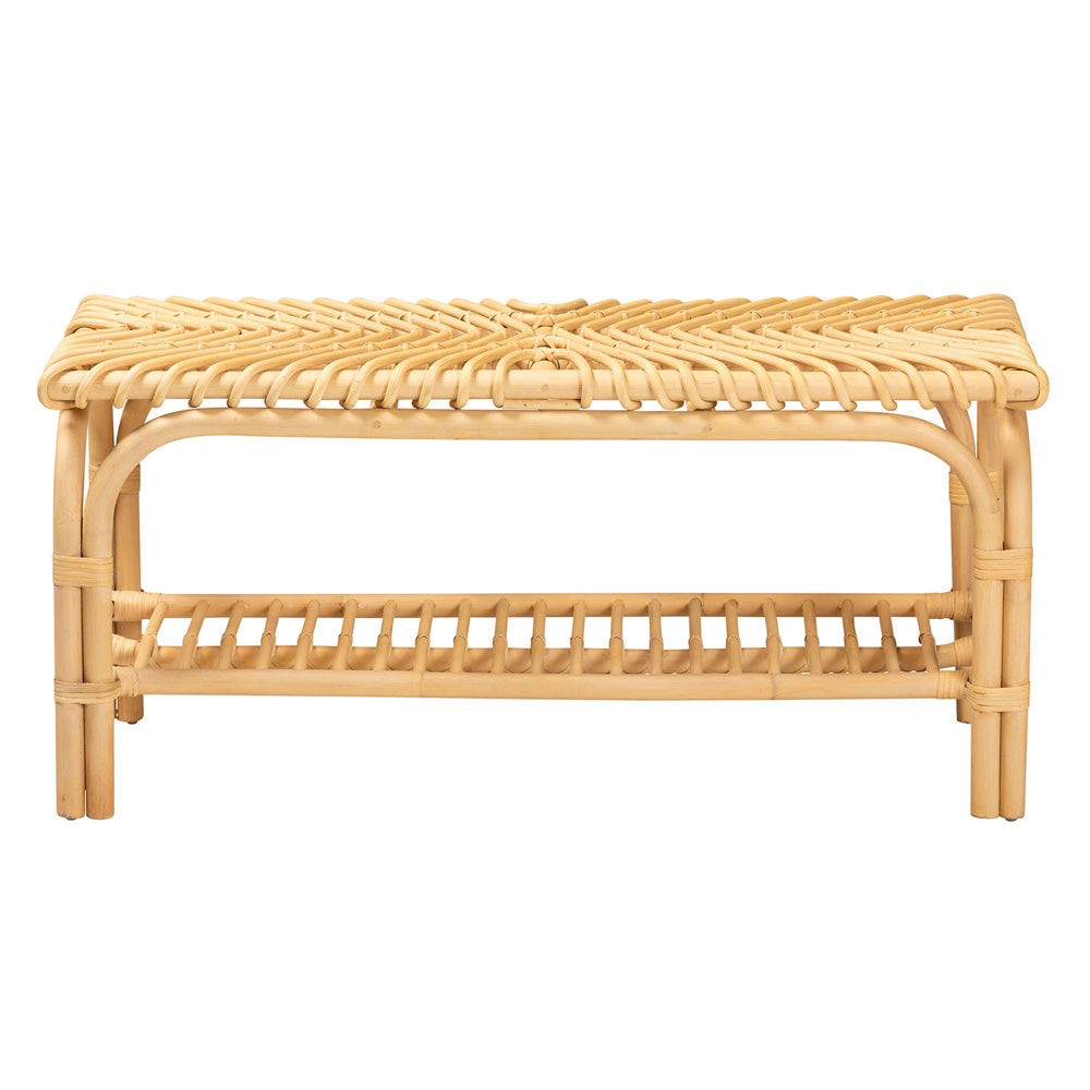 bali & pari - Himari Bench in Natural Brown - WS24-Rattan-Bench view 2