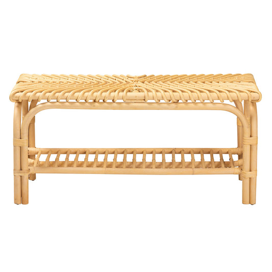 bali & pari - Himari Bench in Natural Brown - WS24-Rattan-Bench view 2