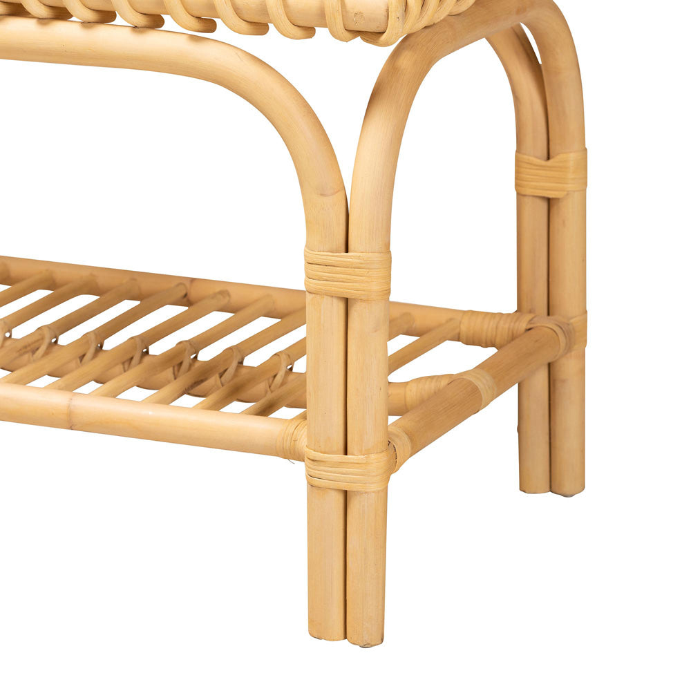 bali & pari - Himari Bench in Natural Brown - WS24-Rattan-Bench view 4