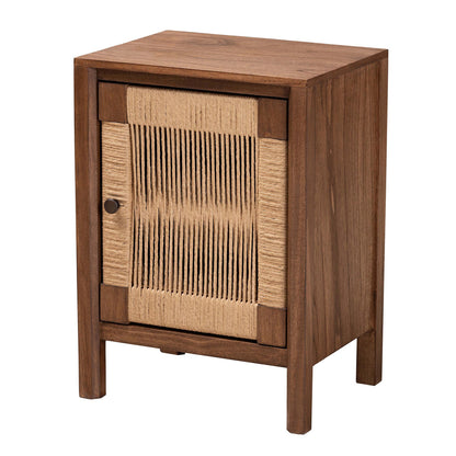 bali & pari - Holitz Nightstand in Walnut Brown/Light Brown - Holtiz-Medium tone (NAT02)-Nightstand view 1