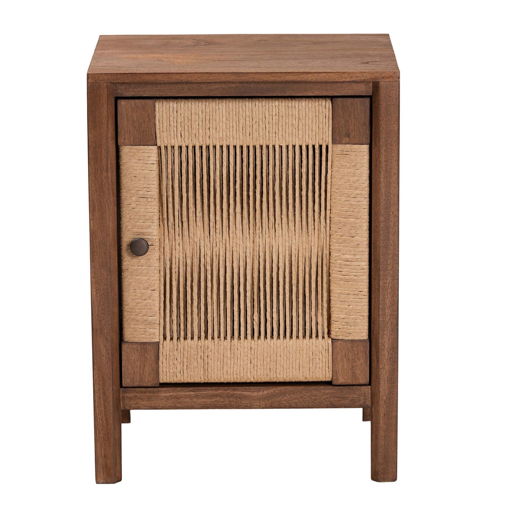 bali & pari - Holitz Nightstand in Walnut Brown/Light Brown - Holtiz-Medium tone (NAT02)-Nightstand view 3