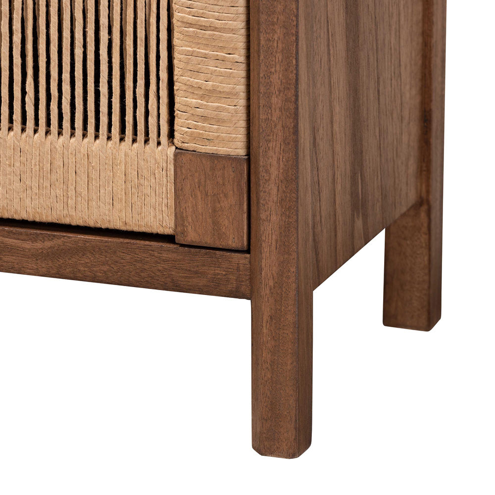 bali & pari - Holitz Nightstand in Walnut Brown/Light Brown - Holtiz-Medium tone (NAT02)-Nightstand view 6