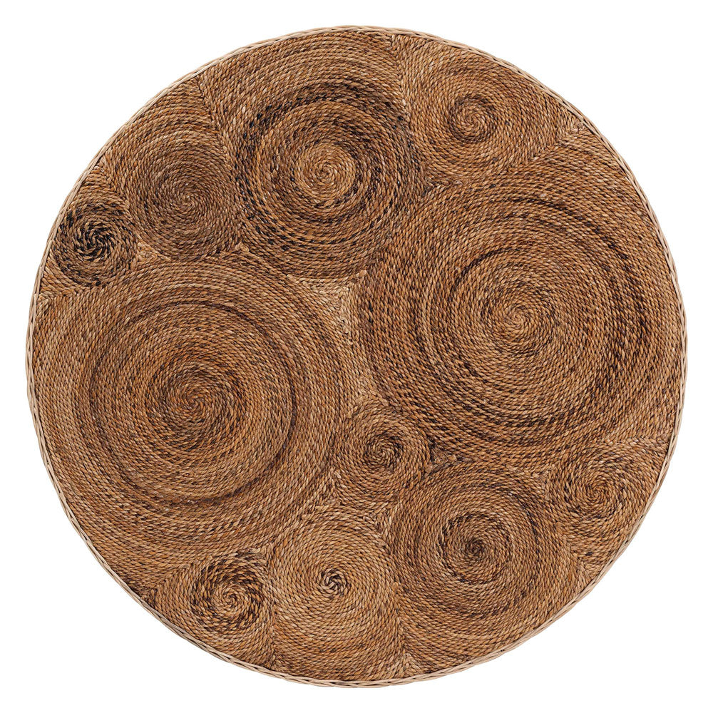 bali & pari  - Hosanna Coffee Table in Natural Brown/Walnut Brown - Horse-Round-Natural Wild-Rattan-CT view 4