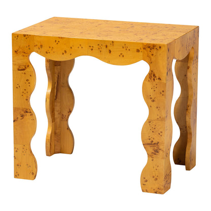 bali & pari - Huxley End Table in Light Mappa Burl - KL-1596-Natural Burl Op1-Raisa-ET-BOXED view 1