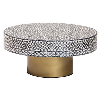 bali & pari - Idra Coffee Table in Mosaic Black/White/Gold - F242-FT15-Coffee Table view 1