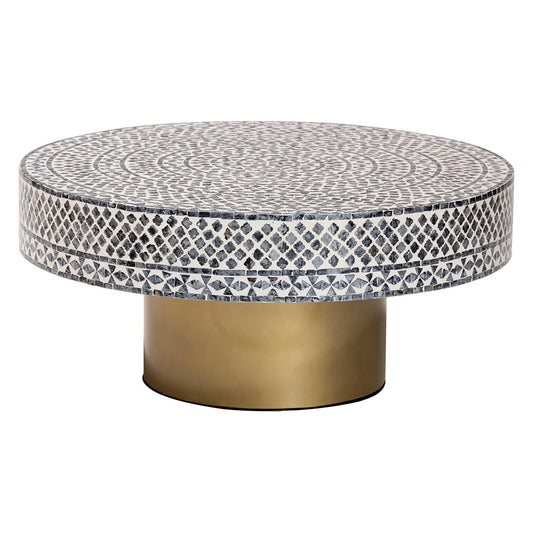 bali & pari - Idra Coffee Table in Mosaic Black/White/Gold - F242-FT15-Coffee Table view 1