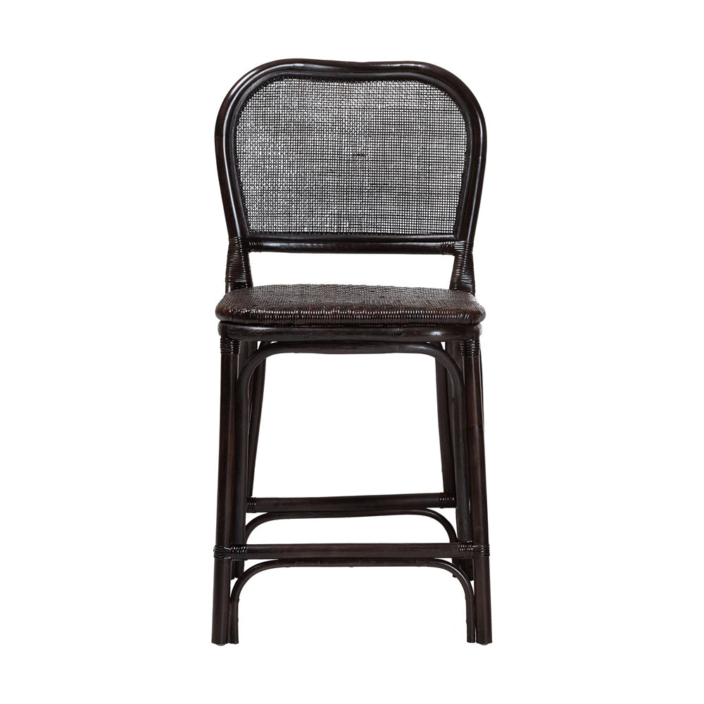 bali & pari - IreneCounter Stool in Espresso - Irene-Coffee Bean-Rattan-CS view 2