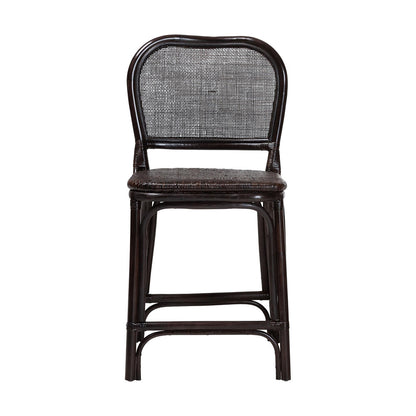 bali & pari - IreneCounter Stool in Espresso - Irene-Coffee Bean-Rattan-CS view 2