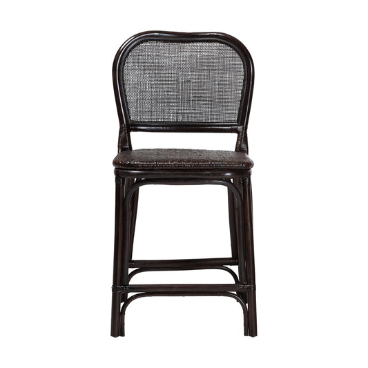bali & pari - IreneCounter Stool in Espresso - Irene-Coffee Bean-Rattan-CS view 2