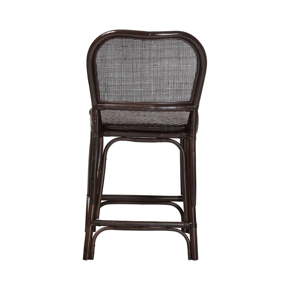 bali & pari - IreneCounter Stool in Espresso - Irene-Coffee Bean-Rattan-CS view 4