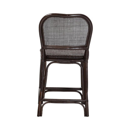 bali & pari - IreneCounter Stool in Espresso - Irene-Coffee Bean-Rattan-CS view 4