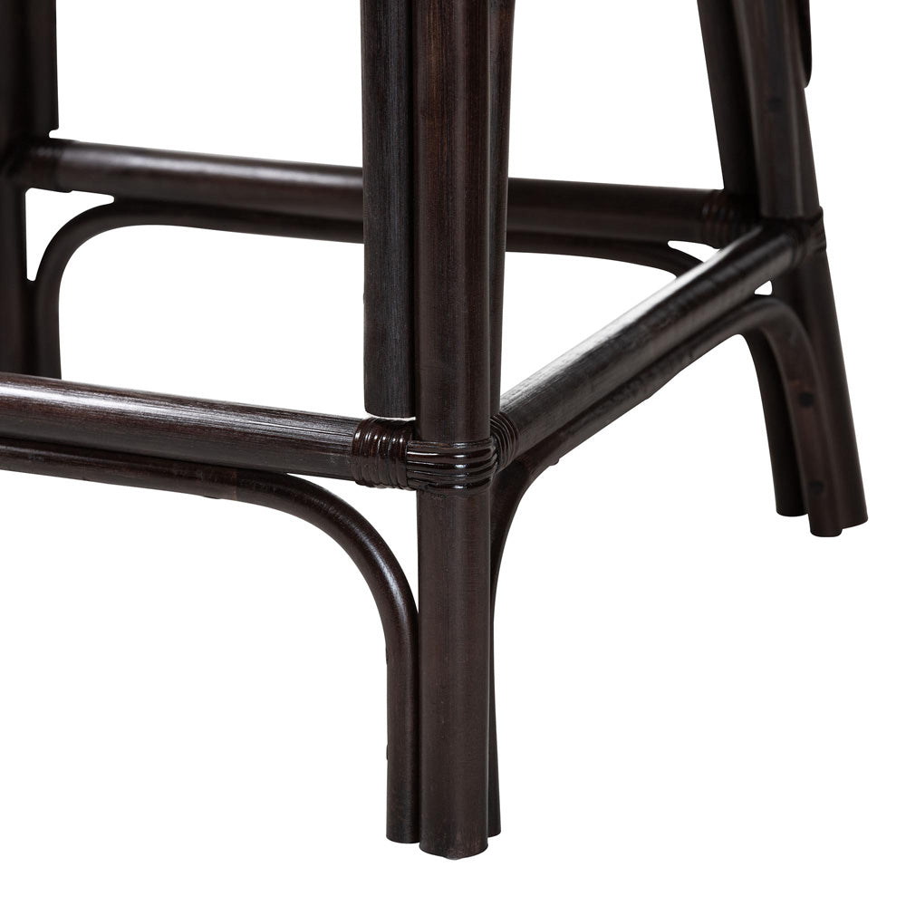 bali & pari - IreneCounter Stool in Espresso - Irene-Coffee Bean-Rattan-CS view 6
