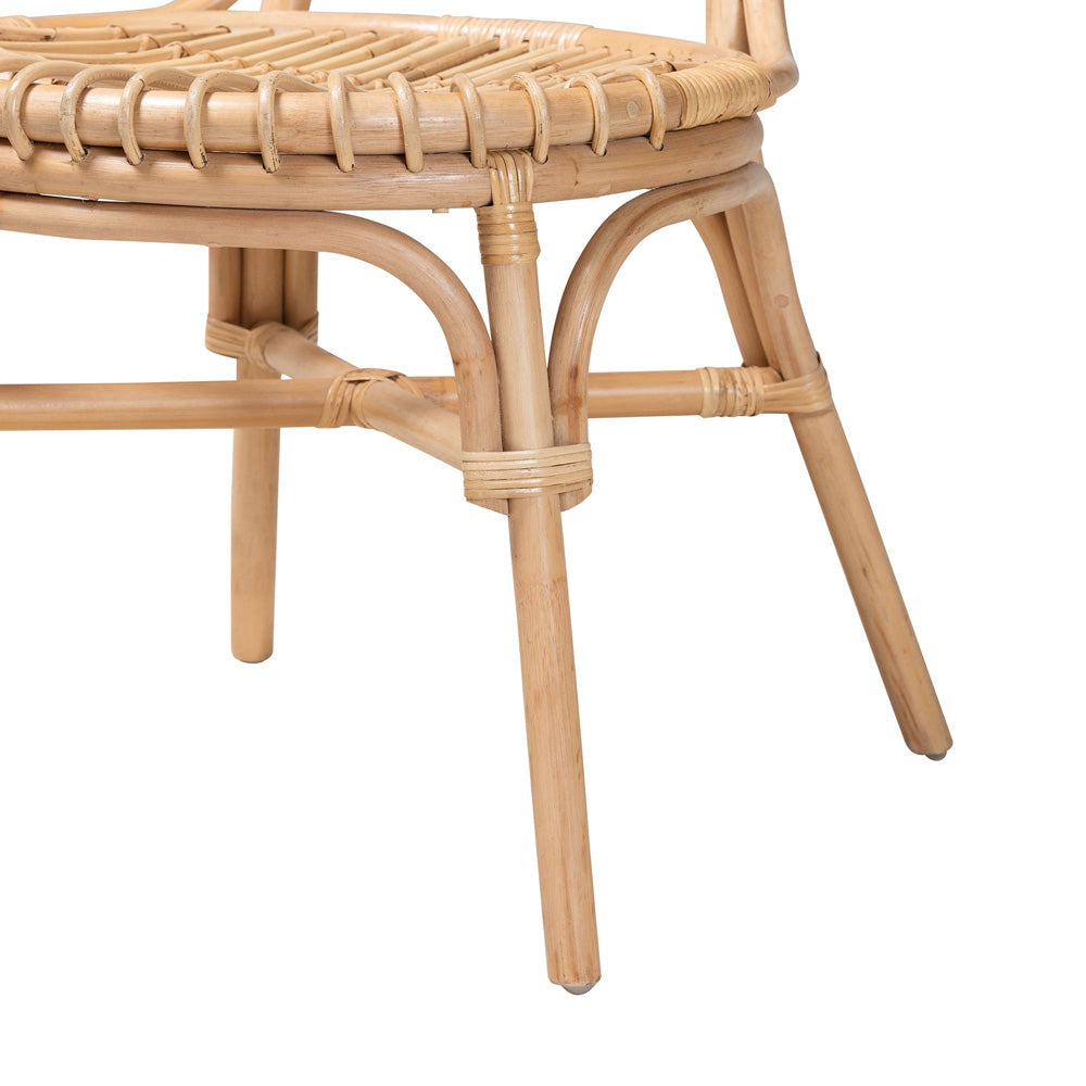 bali & pari - Iris Dining Chair in Natural Brown - Iris-Rattan-DC view 6