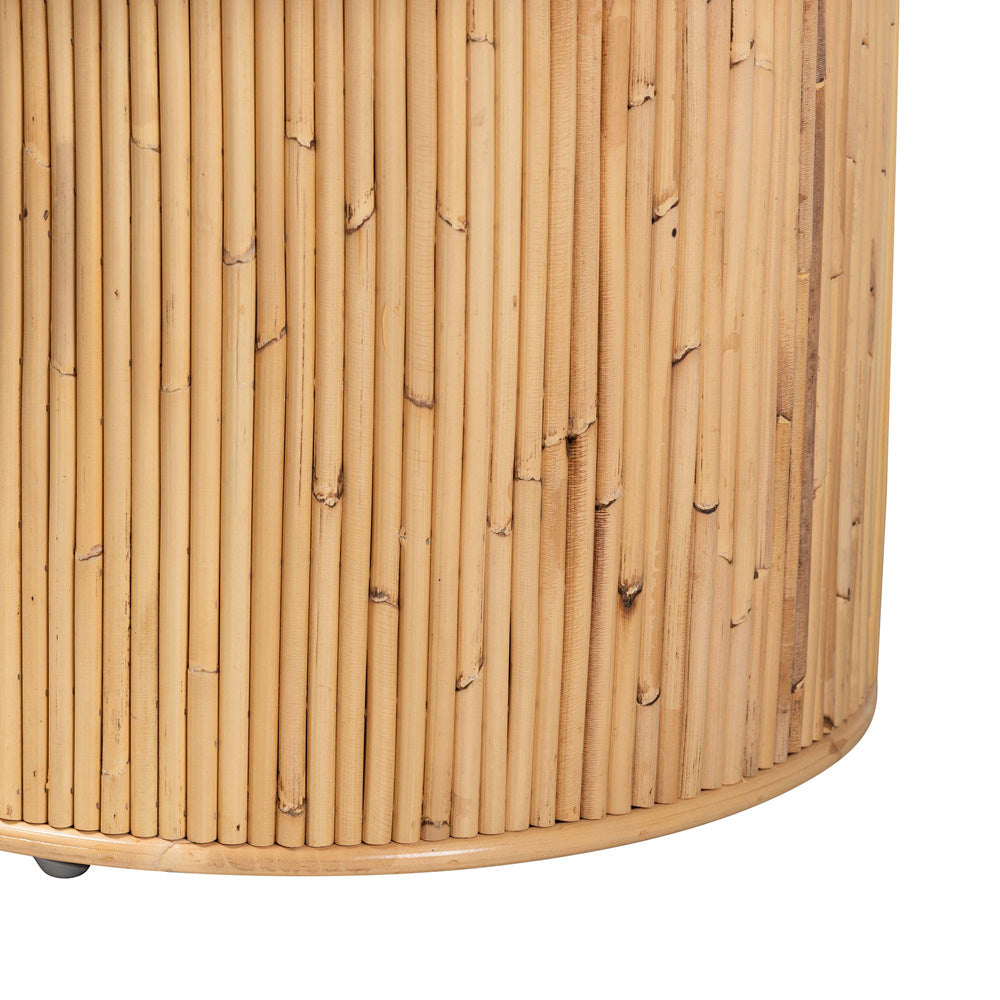 bali & pari - Iryna End Table in Light honey - Iowai-Natural Rattan-ET view 3