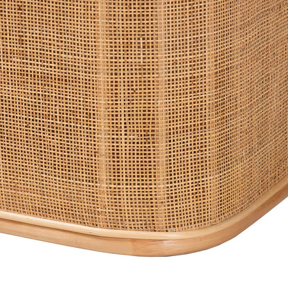 bali & pari - Ishana Storage Bench in Natural/White - WS075/Open Square-Natural Rattan-Bench view 6