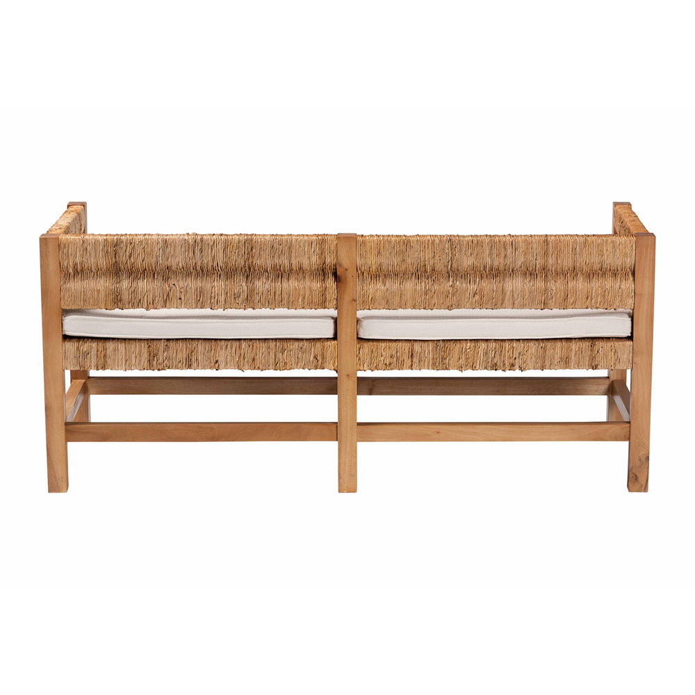 bali & pari - Ismael Bench in Natural Brown - MD39884-Natural Wooden-Cushion-Bench view 4