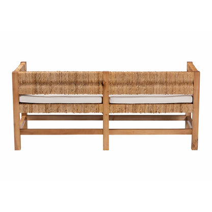 bali & pari - Ismael Bench in Natural Brown - MD39884-Natural Wooden-Cushion-Bench view 4