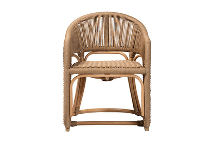 bali & pari  - Isra Arm Chair - Isra-Natural-Rattan/Banana Fiber-AC view 2
