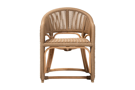 bali & pari  - Isra Arm Chair - Isra-Natural-Rattan/Banana Fiber-AC view 2
