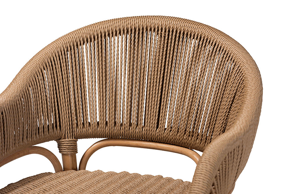 bali & pari  - Isra Arm Chair - Isra-Natural-Rattan/Banana Fiber-AC view 6