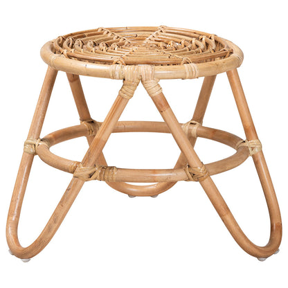 bali & pari - Jacinda End Table in Natural Brown - DC785-Rattan-ET view 1