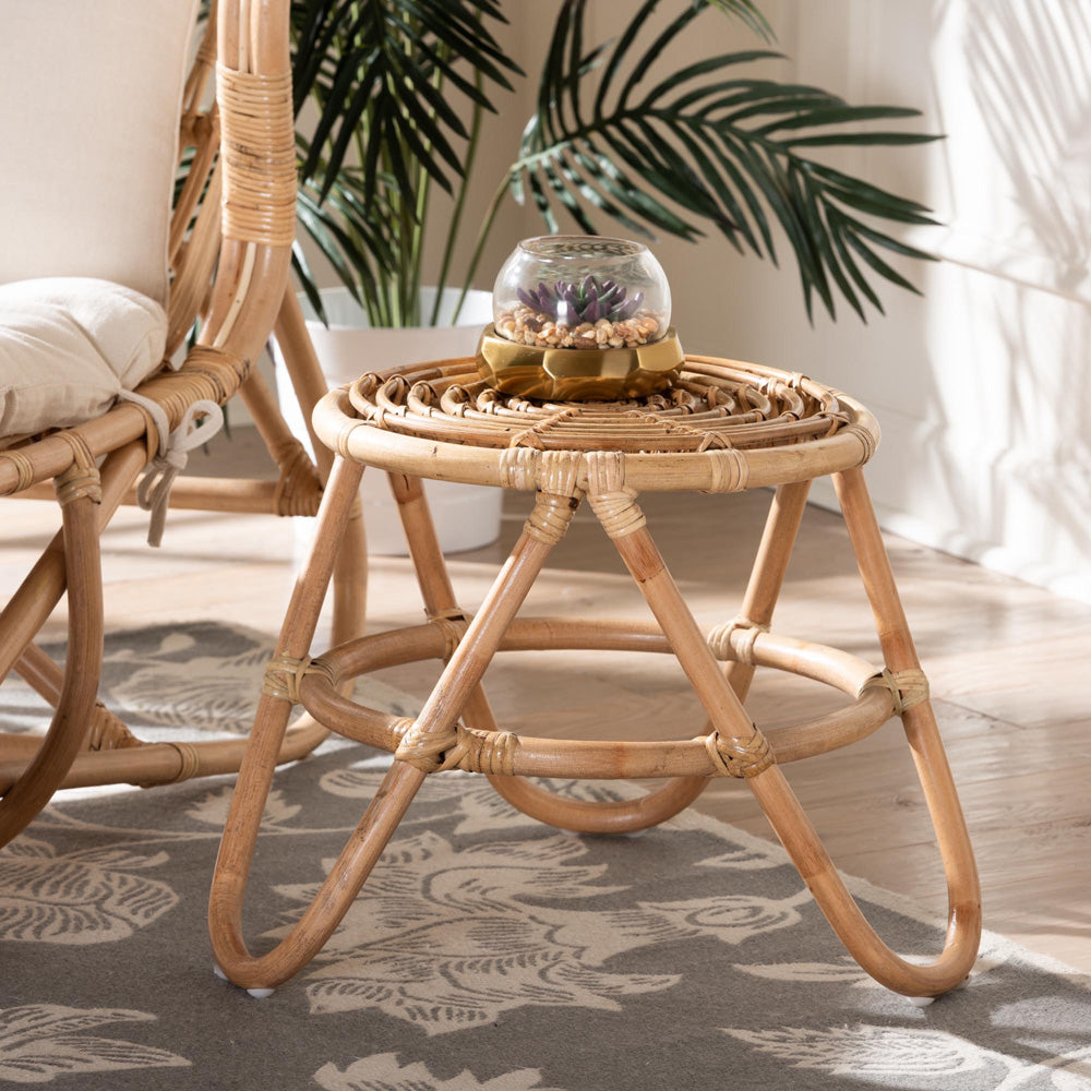 bali & pari - Jacinda End Table in Natural Brown - DC785-Rattan-ET view 6