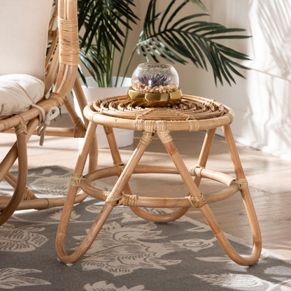 bali & pari - Jacinda End Table in Natural Brown - DC785-Rattan-ET view 6