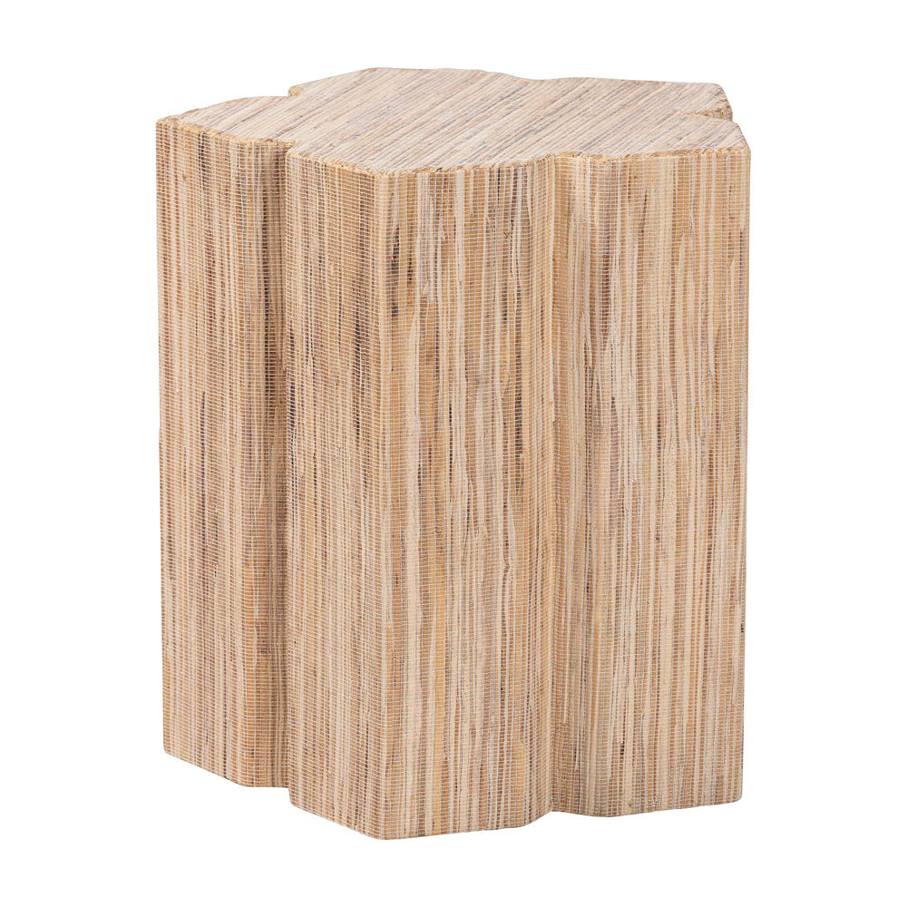bali & pari - Janeth End Table in Natural - Natural Woven Grasscloth-Polygon-ET view 1