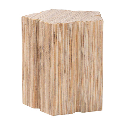 bali & pari - Janeth End Table in Natural - Natural Woven Grasscloth-Polygon-ET view 1