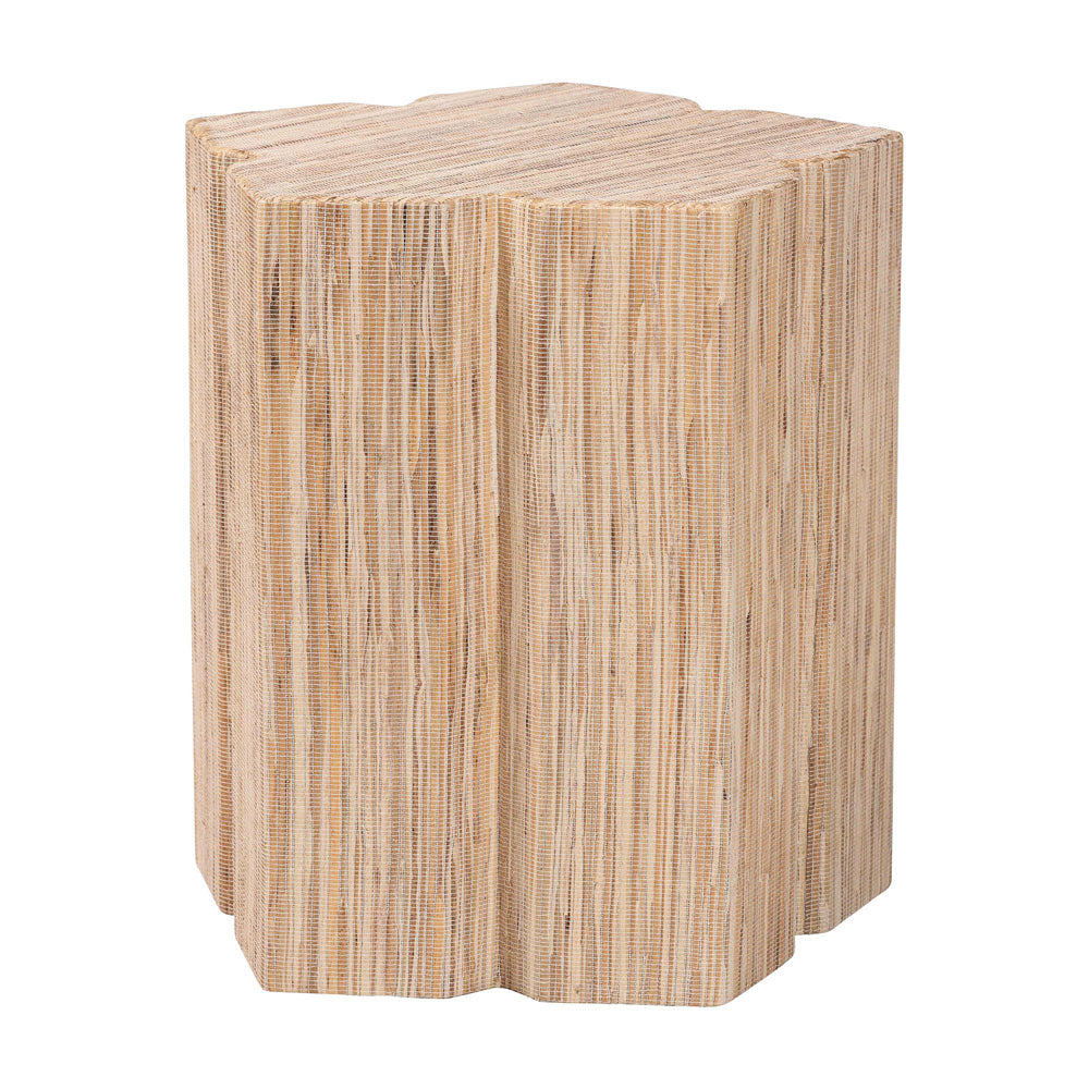 bali & pari - Janeth End Table in Natural - Natural Woven Grasscloth-Polygon-ET view 2