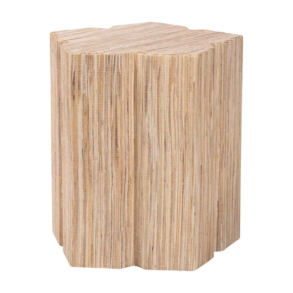 bali & pari - Janeth End Table in Natural - Natural Woven Grasscloth-Polygon-ET view 2