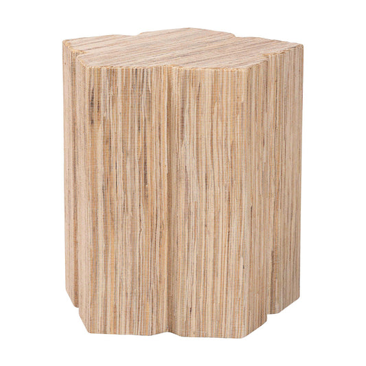 bali & pari - Janeth End Table in Natural - Natural Woven Grasscloth-Polygon-ET view 2