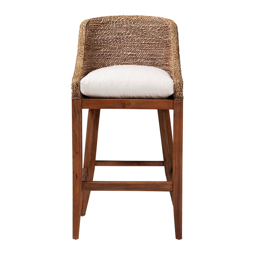 bali & pari  - Jasper Bar Stool in Brown Wash - MD-39838 Jasper-Brown Wash-Cushion-BS view 2