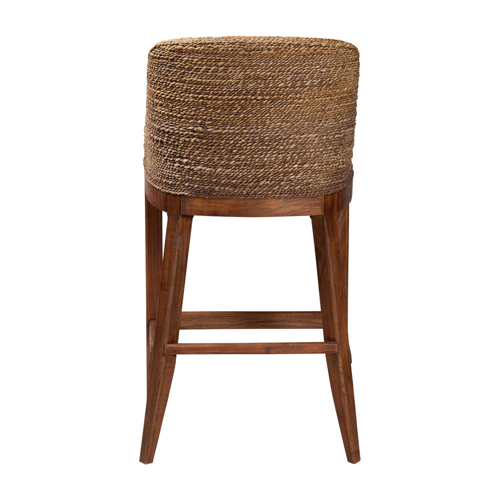 bali & pari  - Jasper Bar Stool in Brown Wash - MD-39838 Jasper-Brown Wash-Cushion-BS view 4