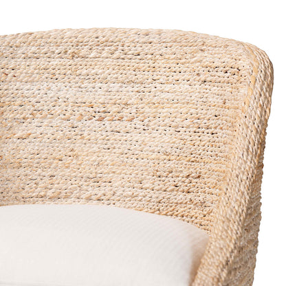 bali & pari  - Jasper Bar Stool in White Wash - MD-39838 Jasper-White Wash-Cushion-BS view 5