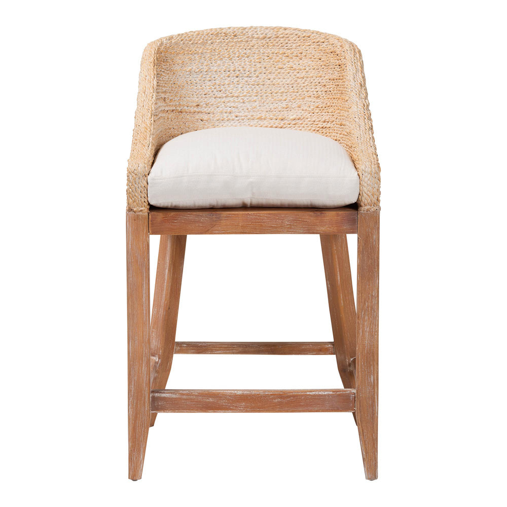 bali & pari  - Jasper Counter Stool in White Wash - MD-39837 Jasper-White Wash-Cushion-CS view 2